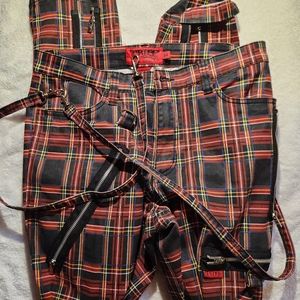 Tripp NYC red bondage pants